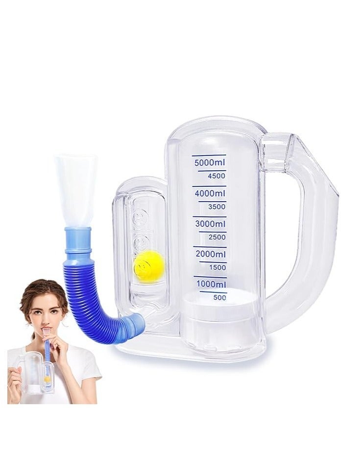 Verona Spirometer Respiratory Breathing Exercise Device for Lungs, Deep Breathing Trainer for Adults - 5000ml Volume Measurement with Flow Rate Indicator - Image 4